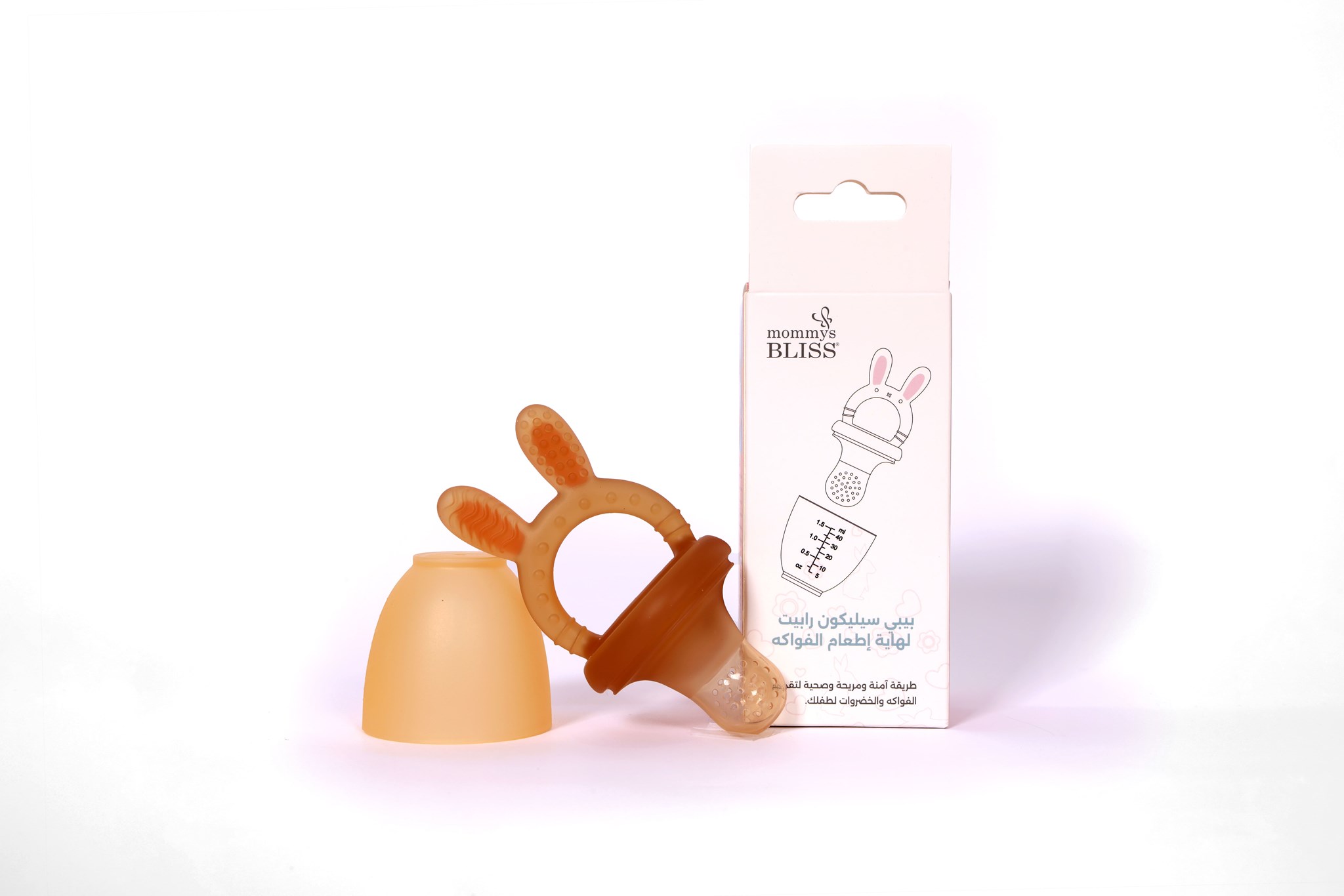 Picture of Baby Silicone Rabbit Fruit Feeder BROWN